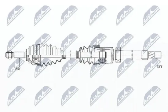 Antriebswelle Vorderachse rechts NTY NPW-RE-149 Bild Antriebswelle Vorderachse rechts NTY NPW-RE-149