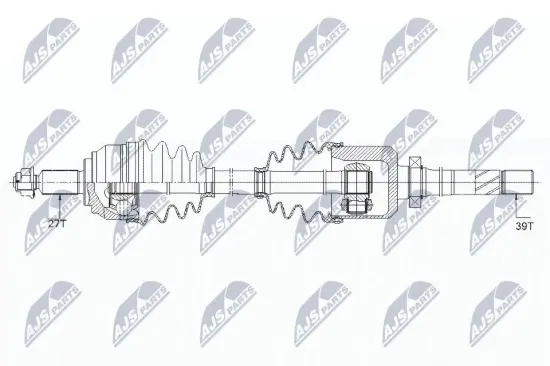 Antriebswelle Vorderachse rechts NTY NPW-RE-150 Bild Antriebswelle Vorderachse rechts NTY NPW-RE-150