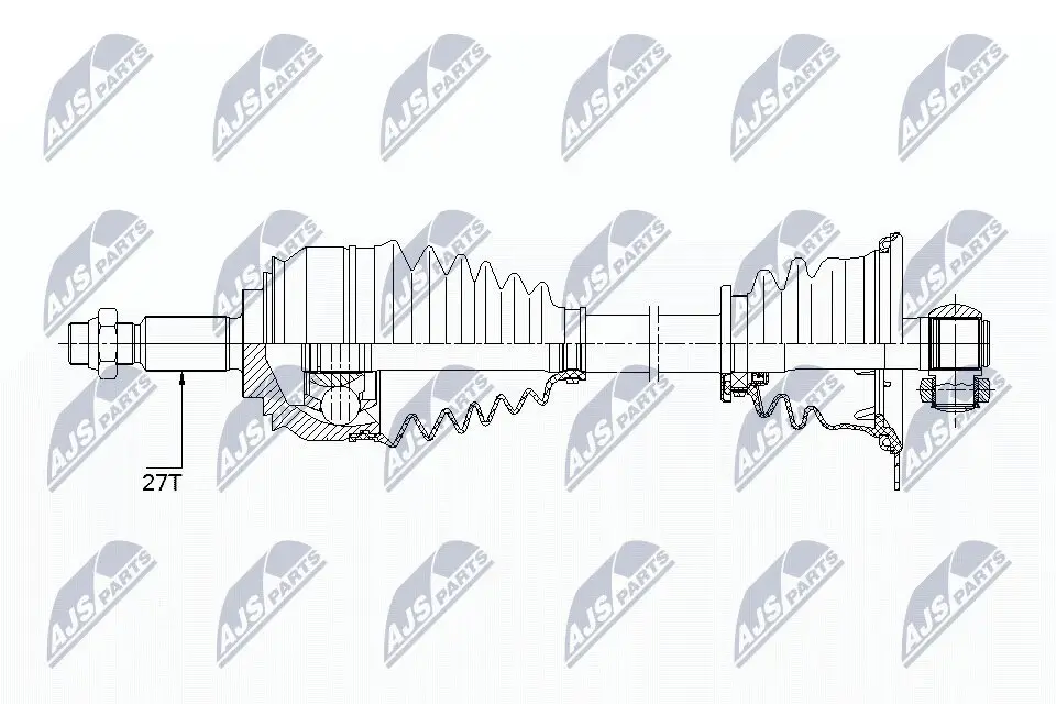 Antriebswelle Vorderachse links NTY NPW-RE-153