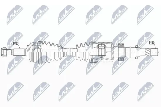 Antriebswelle Vorderachse rechts NTY NPW-RE-158 Bild Antriebswelle Vorderachse rechts NTY NPW-RE-158