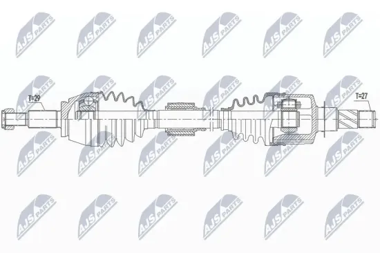 Antriebswelle Vorderachse links NTY NPW-RE-161 Bild Antriebswelle Vorderachse links NTY NPW-RE-161