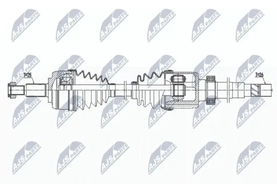 Antriebswelle Vorderachse rechts NTY NPW-RE-169 Bild Antriebswelle Vorderachse rechts NTY NPW-RE-169