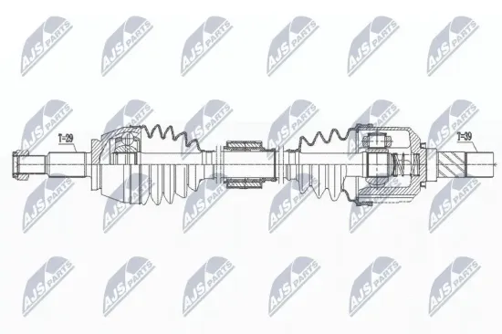 Antriebswelle Vorderachse links NTY NPW-RE-170 Bild Antriebswelle Vorderachse links NTY NPW-RE-170