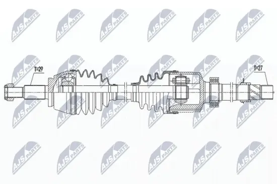 Antriebswelle Vorderachse links NTY NPW-RE-175 Bild Antriebswelle Vorderachse links NTY NPW-RE-175