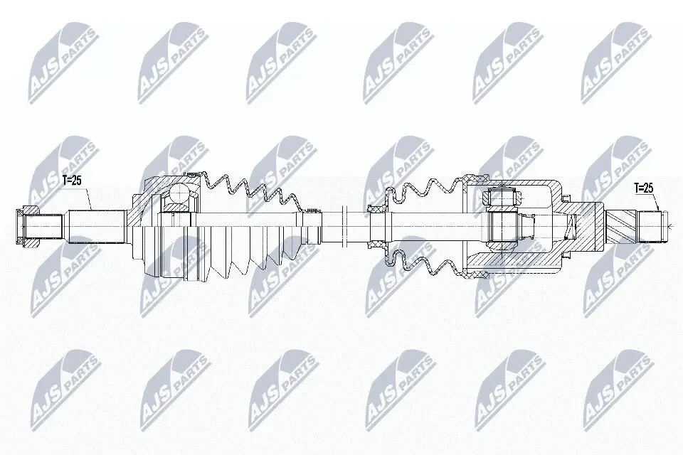 Antriebswelle Vorderachse links NTY NPW-RE-178