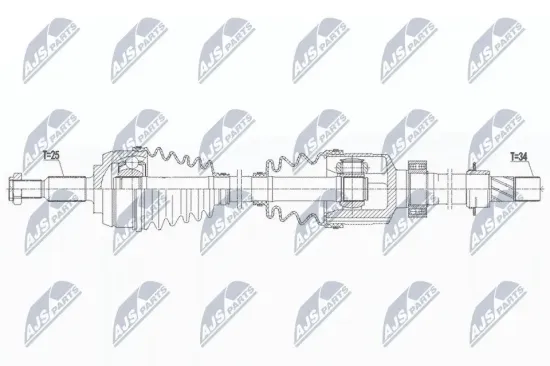 Antriebswelle NTY NPW-RE-183 Bild Antriebswelle NTY NPW-RE-183