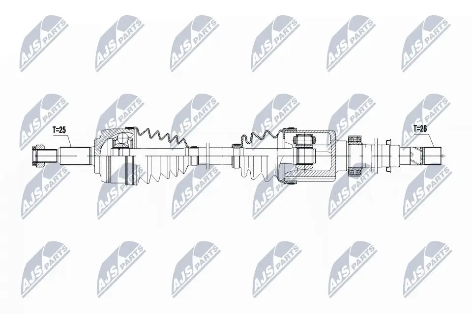 Antriebswelle Vorderachse rechts NTY NPW-RE-187