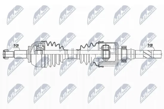 Antriebswelle Vorderachse rechts NTY NPW-RE-192 Bild Antriebswelle Vorderachse rechts NTY NPW-RE-192