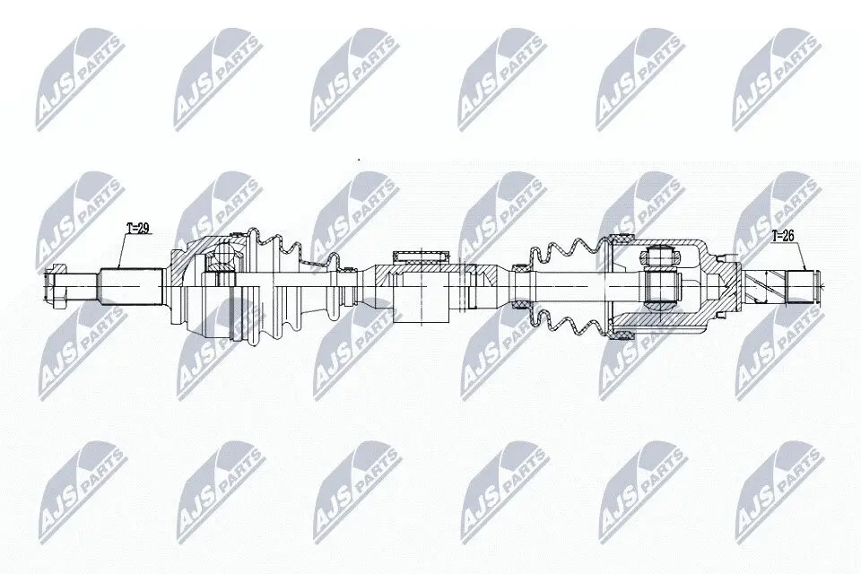 Antriebswelle Vorderachse links NTY NPW-RE-197