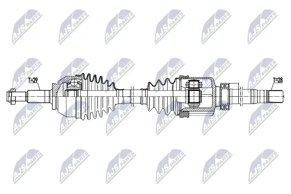 Antriebswelle Vorderachse rechts NTY NPW-RE-205