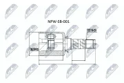 Gelenksatz, Antriebswelle Vorderachse links Vorderachse rechts getriebeseitig NTY NPW-SB-001