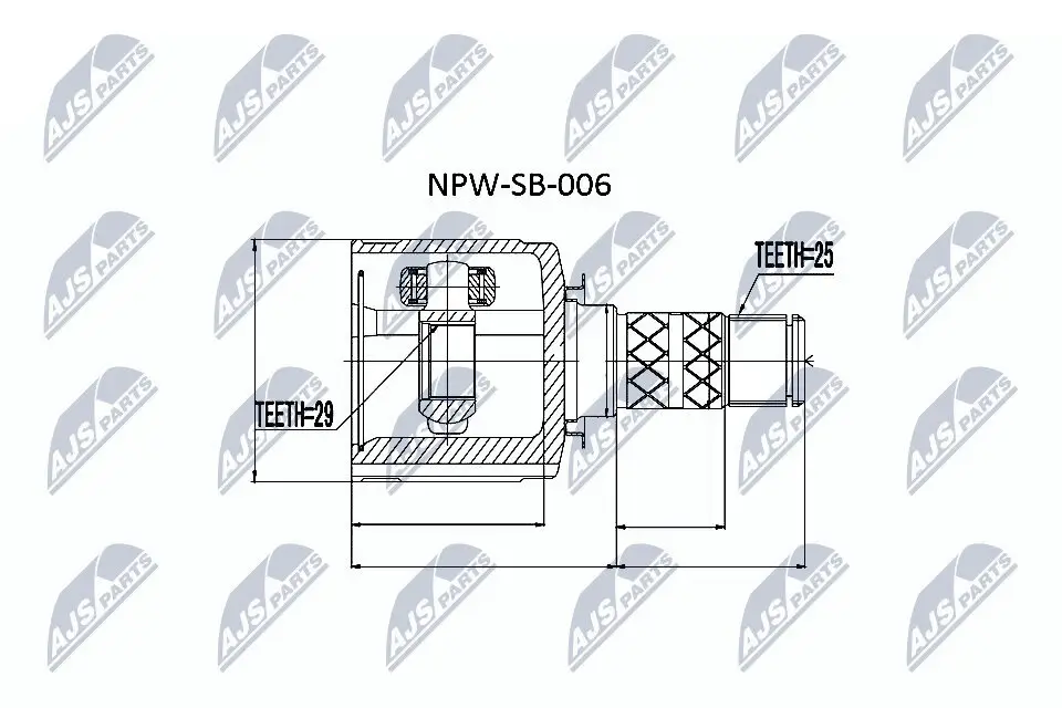 Gelenksatz, Antriebswelle NTY NPW-SB-006