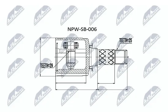 Gelenksatz, Antriebswelle NTY NPW-SB-006 Bild Gelenksatz, Antriebswelle NTY NPW-SB-006