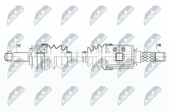 Antriebswelle Vorderachse Vorderachse links Vorderachse rechts NTY NPW-SB-012 Bild Antriebswelle Vorderachse Vorderachse links Vorderachse rechts NTY NPW-SB-012