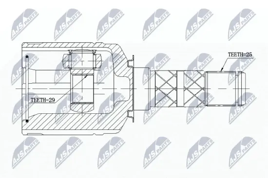 Gelenksatz, Antriebswelle NTY NPW-SB-013 Bild Gelenksatz, Antriebswelle NTY NPW-SB-013