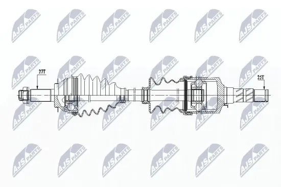 Antriebswelle Vorderachse Vorderachse links Vorderachse rechts NTY NPW-SB-019 Bild Antriebswelle Vorderachse Vorderachse links Vorderachse rechts NTY NPW-SB-019