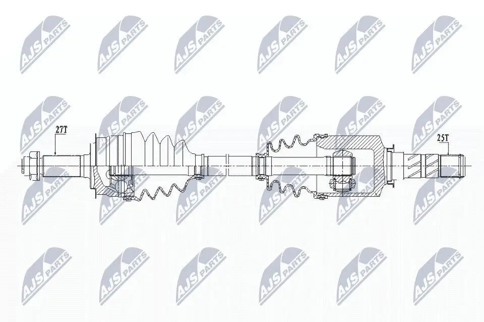Antriebswelle Vorderachse Vorderachse links Vorderachse rechts NTY NPW-SB-027