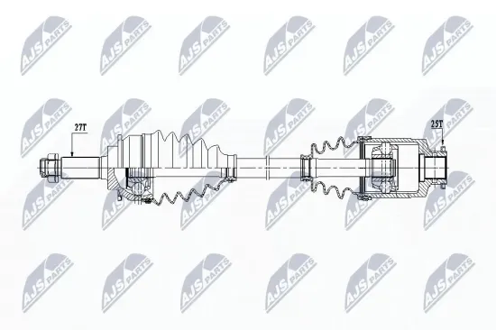 Antriebswelle Vorderachse Vorderachse links NTY NPW-SB-031 Bild Antriebswelle Vorderachse Vorderachse links NTY NPW-SB-031