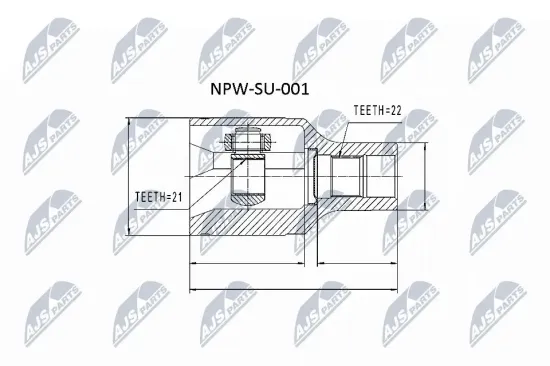 Gelenksatz, Antriebswelle NTY NPW-SU-001 Bild Gelenksatz, Antriebswelle NTY NPW-SU-001