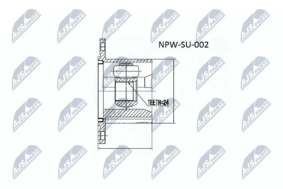 Gelenksatz, Antriebswelle getriebeseitig NTY NPW-SU-002