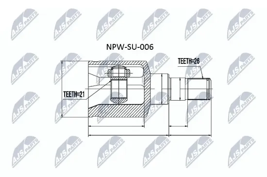 Gelenksatz, Antriebswelle getriebeseitig NTY NPW-SU-006 Bild Gelenksatz, Antriebswelle getriebeseitig NTY NPW-SU-006