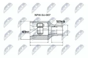 Gelenksatz, Antriebswelle getriebeseitig NTY NPW-SU-007