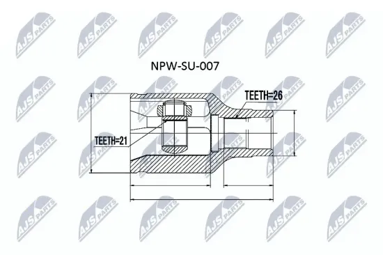 Gelenksatz, Antriebswelle getriebeseitig NTY NPW-SU-007 Bild Gelenksatz, Antriebswelle getriebeseitig NTY NPW-SU-007