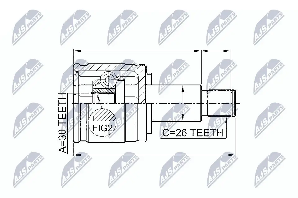Gelenksatz, Antriebswelle getriebeseitig NTY NPW-SU-009