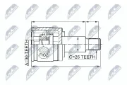 Gelenksatz, Antriebswelle getriebeseitig NTY NPW-SU-009