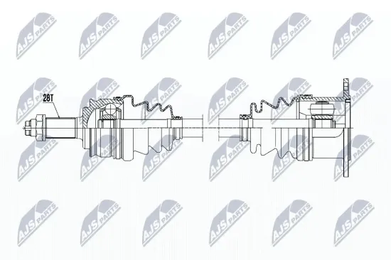 Antriebswelle Vorderachse rechts NTY NPW-SU-021 Bild Antriebswelle Vorderachse rechts NTY NPW-SU-021