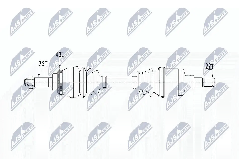 Antriebswelle Vorderachse links NTY NPW-SU-029