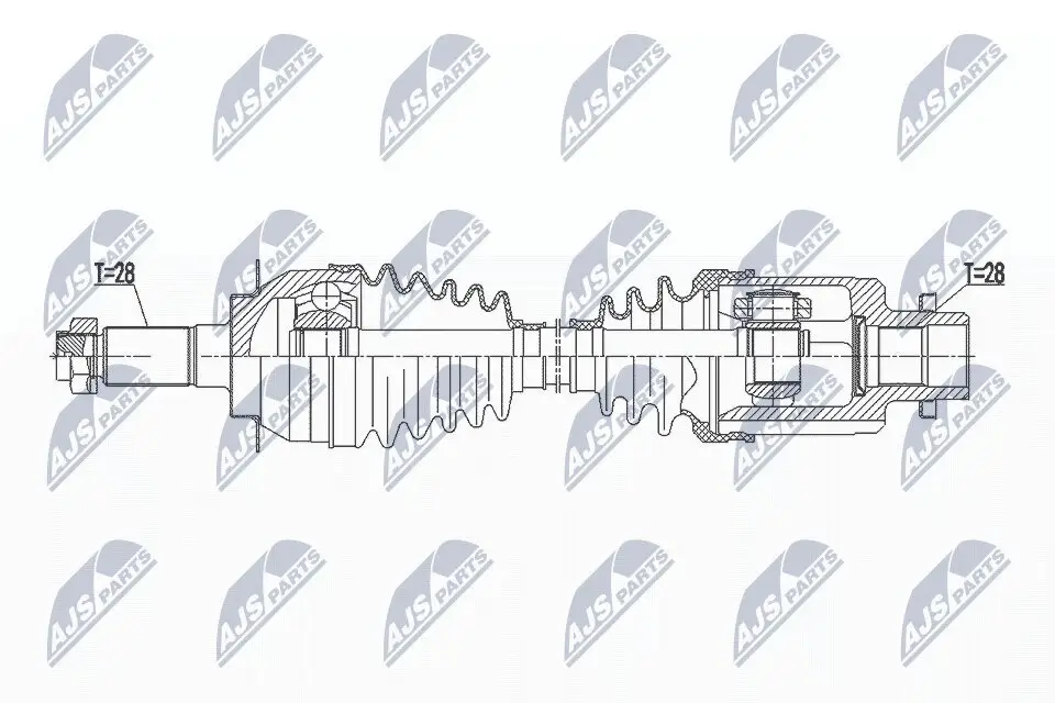 Antriebswelle Vorderachse links NTY NPW-SU-039