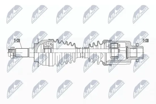 Antriebswelle Vorderachse links NTY NPW-SU-039 Bild Antriebswelle Vorderachse links NTY NPW-SU-039