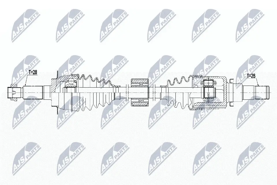 Antriebswelle Vorderachse rechts NTY NPW-SU-044