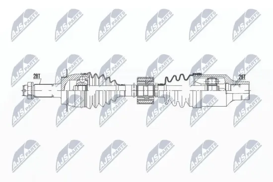 Antriebswelle Vorderachse rechts NTY NPW-SU-058 Bild Antriebswelle Vorderachse rechts NTY NPW-SU-058