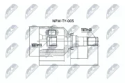 Gelenksatz, Antriebswelle getriebeseitig Vorderachse NTY NPW-TY-005