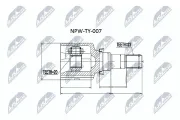 Gelenksatz, Antriebswelle Vorderachse links Vorderachse rechts NTY NPW-TY-007