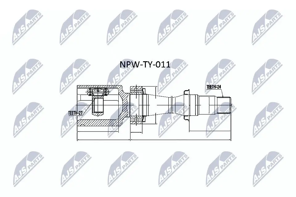 Gelenksatz, Antriebswelle NTY NPW-TY-011