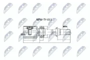 Gelenksatz, Antriebswelle getriebeseitig Vorderachse rechts NTY NPW-TY-011