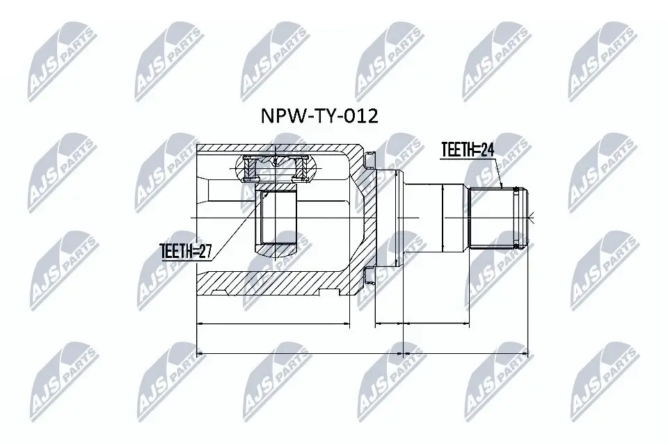 Gelenksatz, Antriebswelle NTY NPW-TY-012