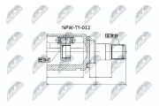 Gelenksatz, Antriebswelle getriebeseitig Vorderachse links NTY NPW-TY-012