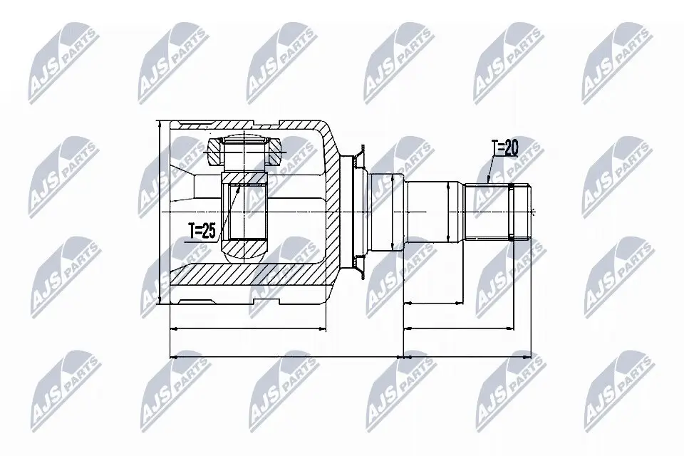 Gelenksatz, Antriebswelle NTY NPW-TY-013