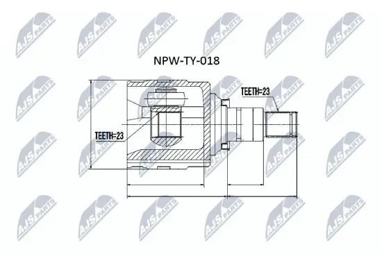 Gelenksatz, Antriebswelle NTY NPW-TY-018 Bild Gelenksatz, Antriebswelle NTY NPW-TY-018