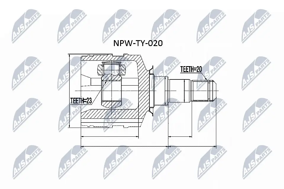 Gelenksatz, Antriebswelle NTY NPW-TY-020