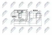 Gelenksatz, Antriebswelle getriebeseitig Vorderachse links NTY NPW-TY-037