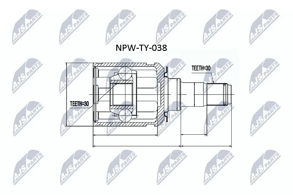 Gelenksatz, Antriebswelle NTY NPW-TY-038