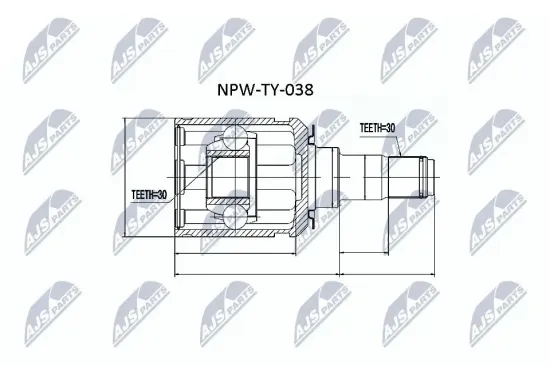 Gelenksatz, Antriebswelle NTY NPW-TY-038 Bild Gelenksatz, Antriebswelle NTY NPW-TY-038