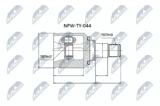 Gelenksatz, Antriebswelle NTY NPW-TY-044 Bild Gelenksatz, Antriebswelle NTY NPW-TY-044