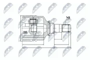 Gelenksatz, Antriebswelle Vorderachse links NTY NPW-TY-059