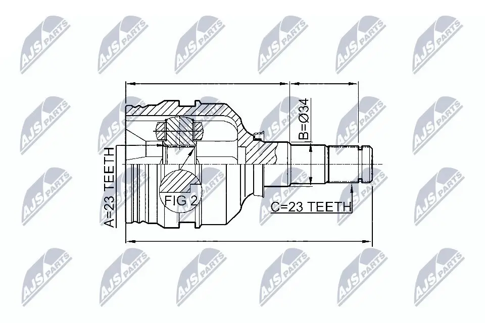 Gelenksatz, Antriebswelle NTY NPW-TY-067